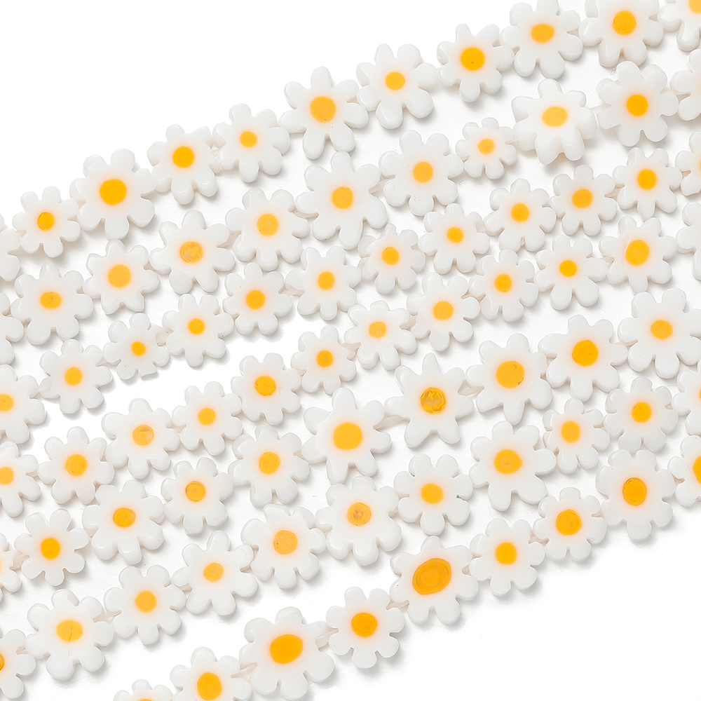 Embellishment Crafts - 1String/Lot DIY Glass Daisy Beads 4-9mm