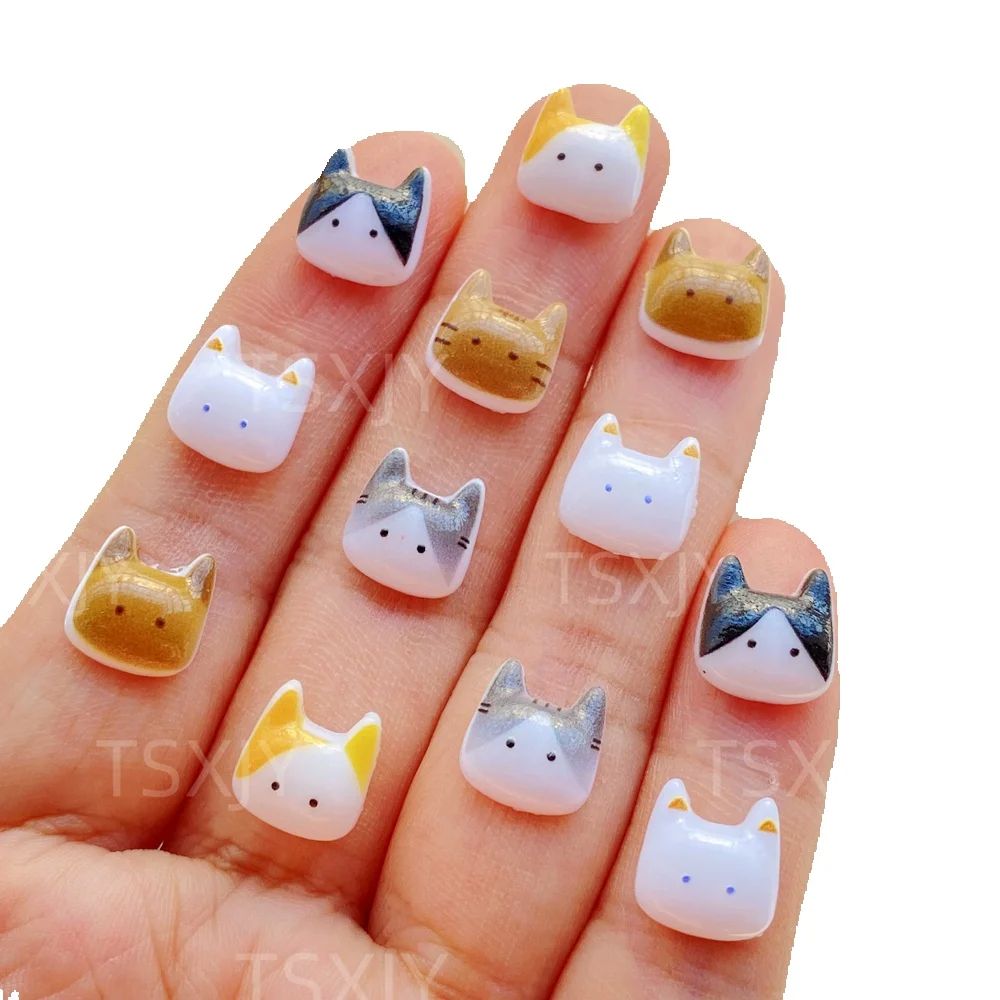 Embellishments For Scrapbooking - 50pcs Cute Mini Cartoon Animal Kitten