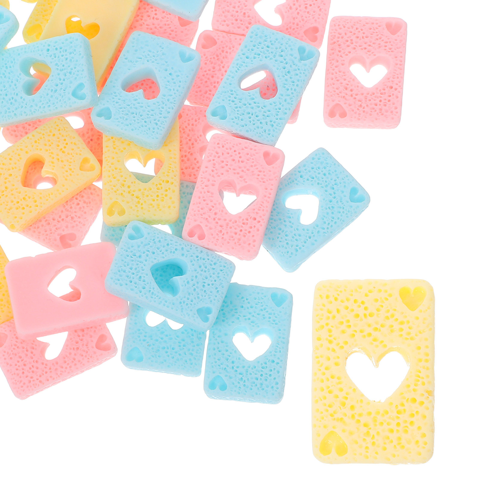 Embellishments For Scrapbooking - 30Pcs Resin Poker Charms Macaron Palette