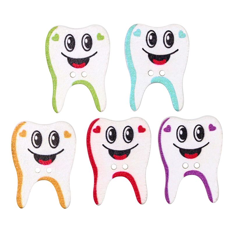 50/100pcs Wooden Button Tooth  - Embellishments For Scrapbooking review and price