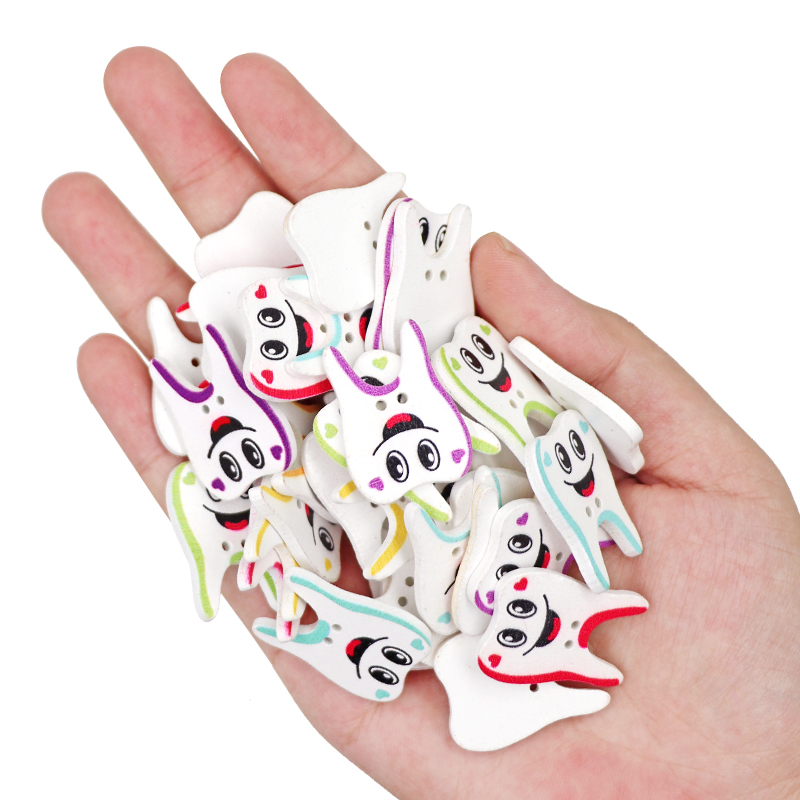 50/100pcs Wooden Button Tooth  - Embellishments For Scrapbooking review and price