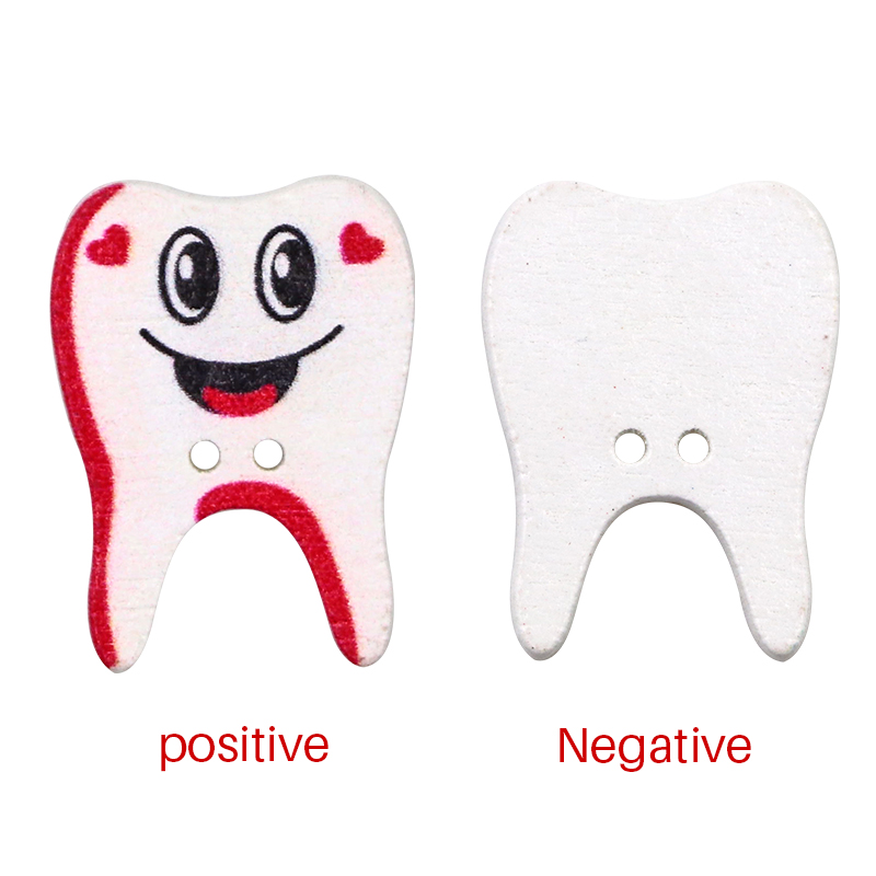 50/100pcs Wooden Button Tooth  - Embellishments For Scrapbooking review and price