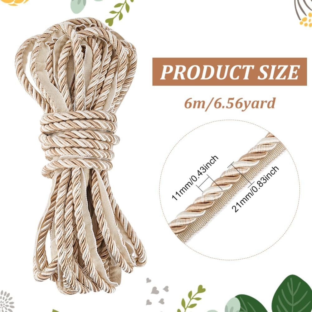 6M Polyester Twisted Lip Cord  - Cord Trim Twisted review and price