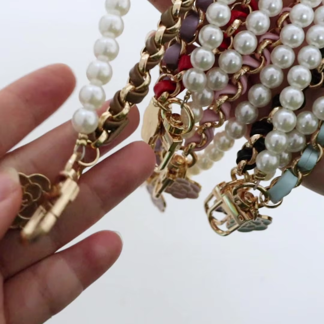 1 Strand/Lot Leather Imitation - Pearl Trim Chain review and price