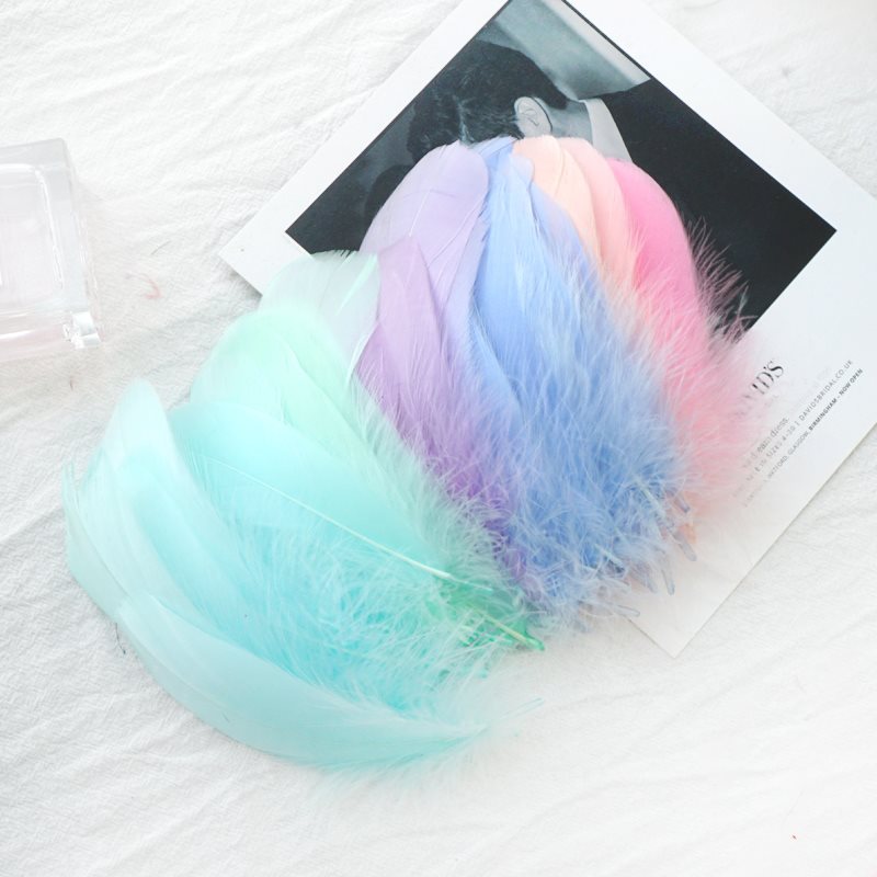 100pcs Natural Goose Feathers  - Feather Trim Marabou review and price