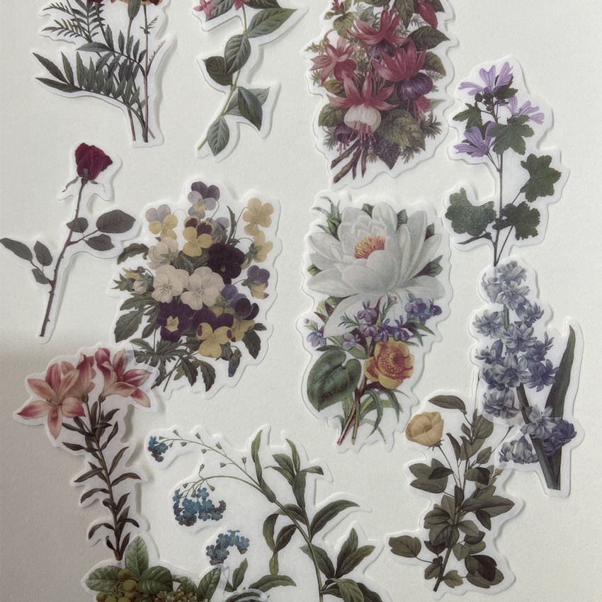 60pc/bag Vintage Flowers Plant - Embellishments For Scrapbooking review and price