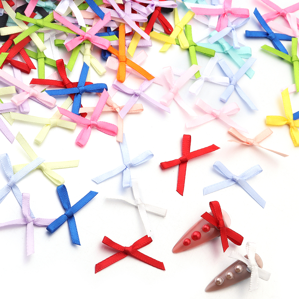 50Pcs 2.5x3cm Ribbons Mini Sat - Embellishments For Scrapbooking review and price