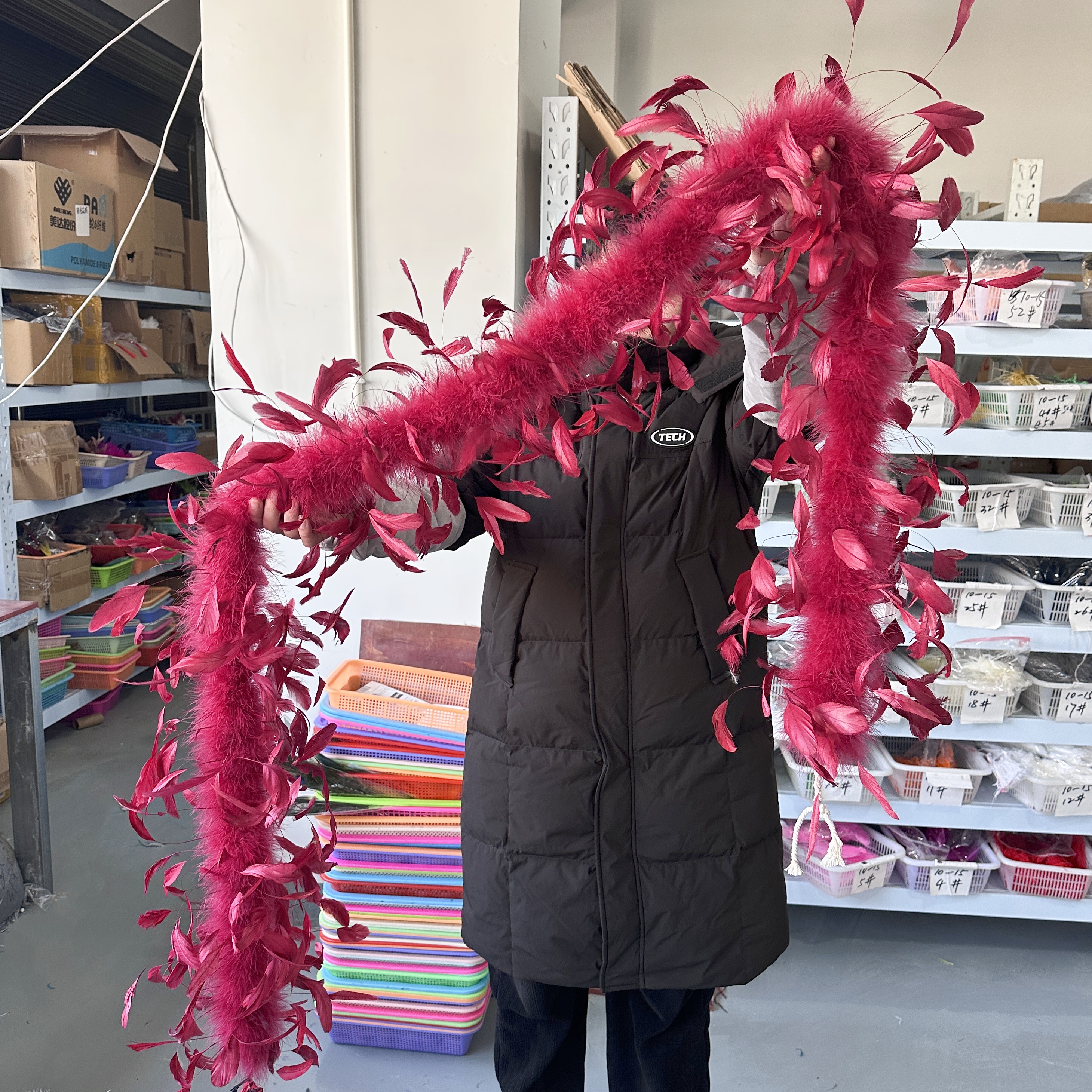 2Meter Burgundy Turkey Marabou - Feather Trim Marabou review and price