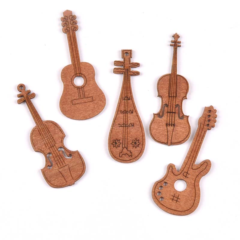 20Pcs/set Wood Handicraft guit - Embellishments For Scrapbooking review and price