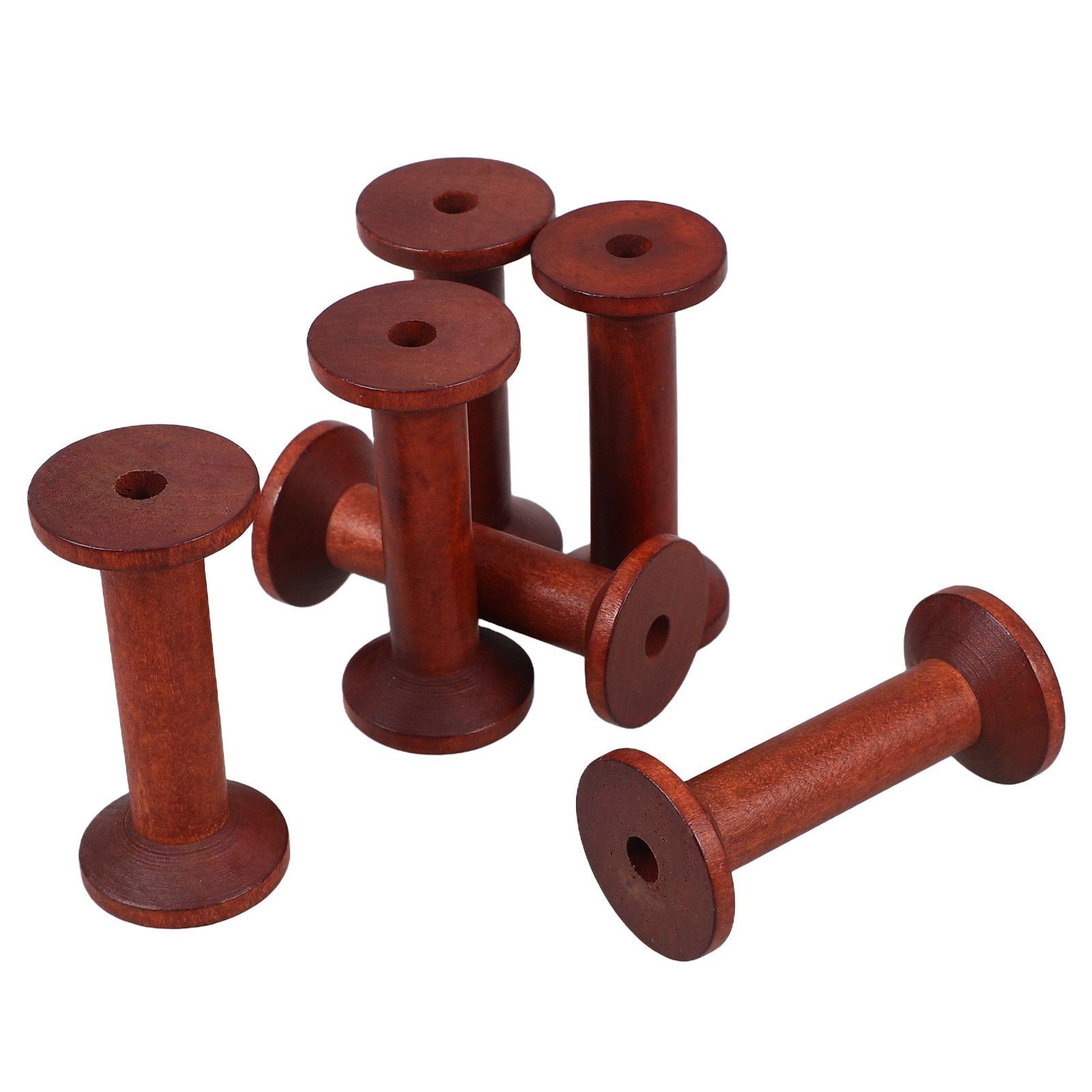 6Pcs Smooth Wood Thread Spools - Embroidery Craft review and price