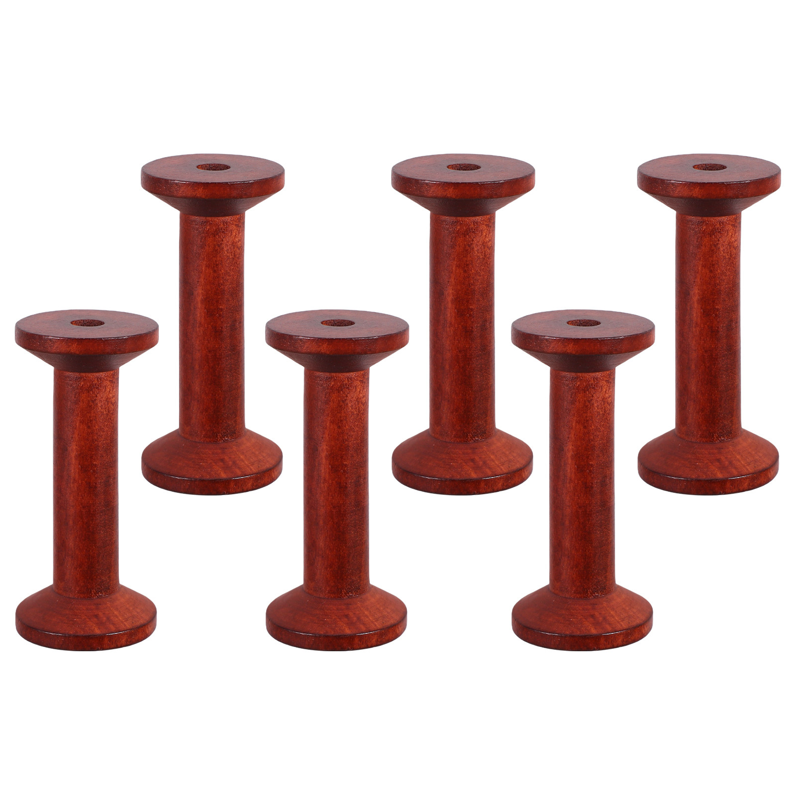 6Pcs Smooth Wood Thread Spools - Embroidery Craft review and price