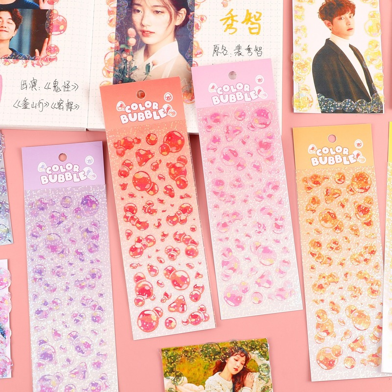 Aesthetic Bubble Kawaii Sticke - Glitter Vinyl Roll review and price