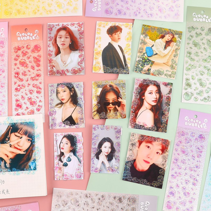 Aesthetic Bubble Kawaii Sticke - Glitter Vinyl Roll review and price