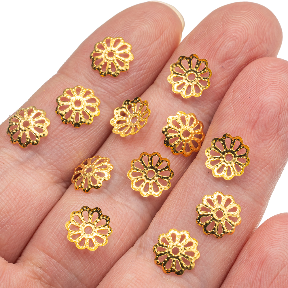 200pcs 7/9mm Filigree Flower H - Embellishment Crafts review and price
