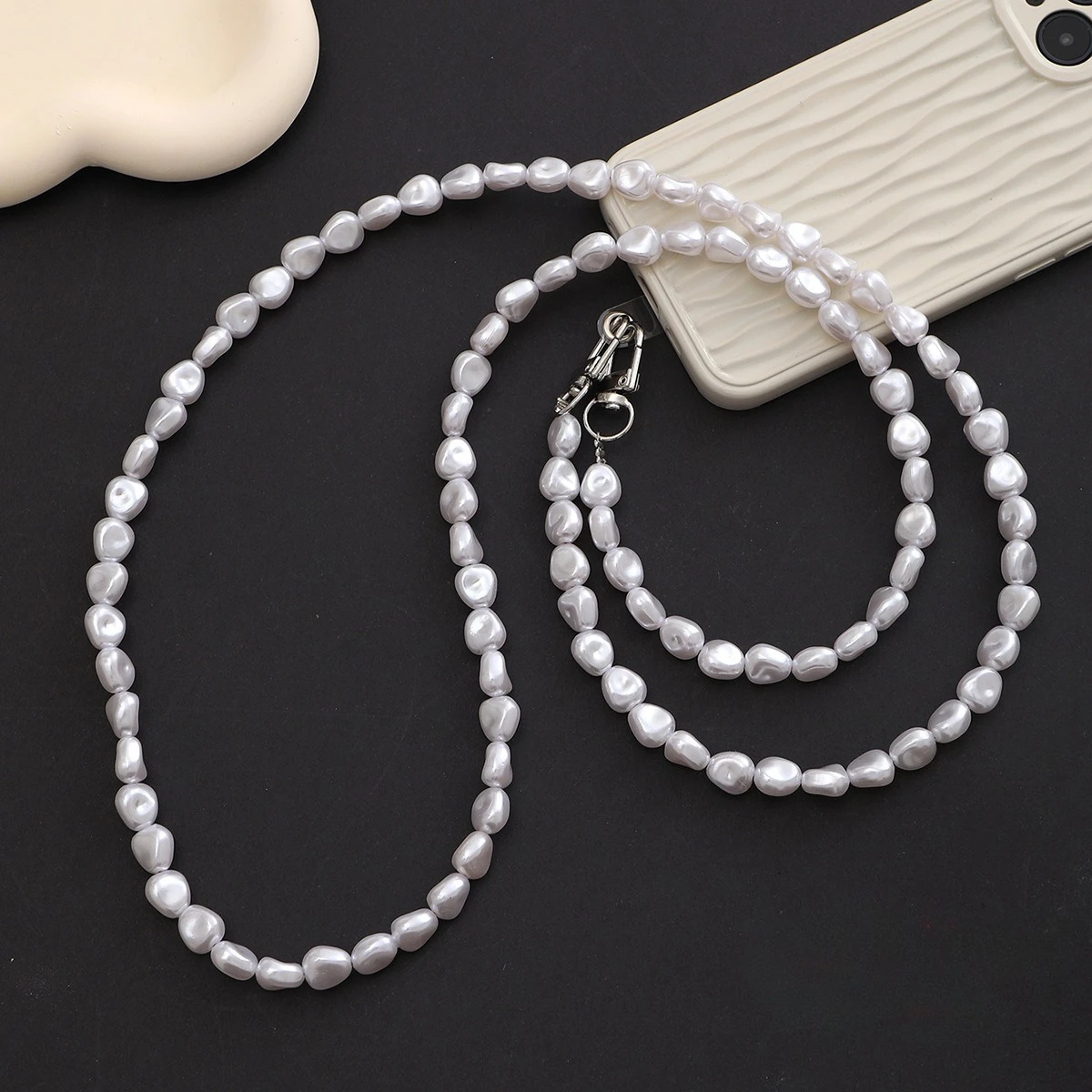 Mobile Phone Lanyard Luxury Pe - Pearl Trim Chain review and price