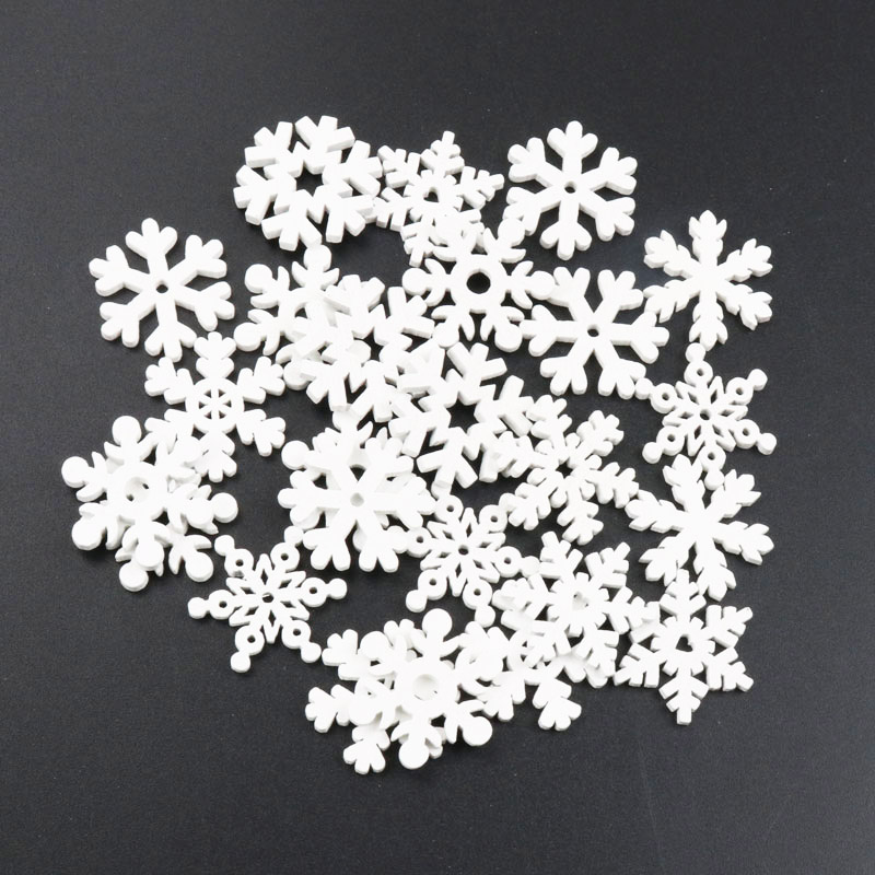 20Pcs Wooden Christmas Snowfla - Embellishments For Scrapbooking review and price