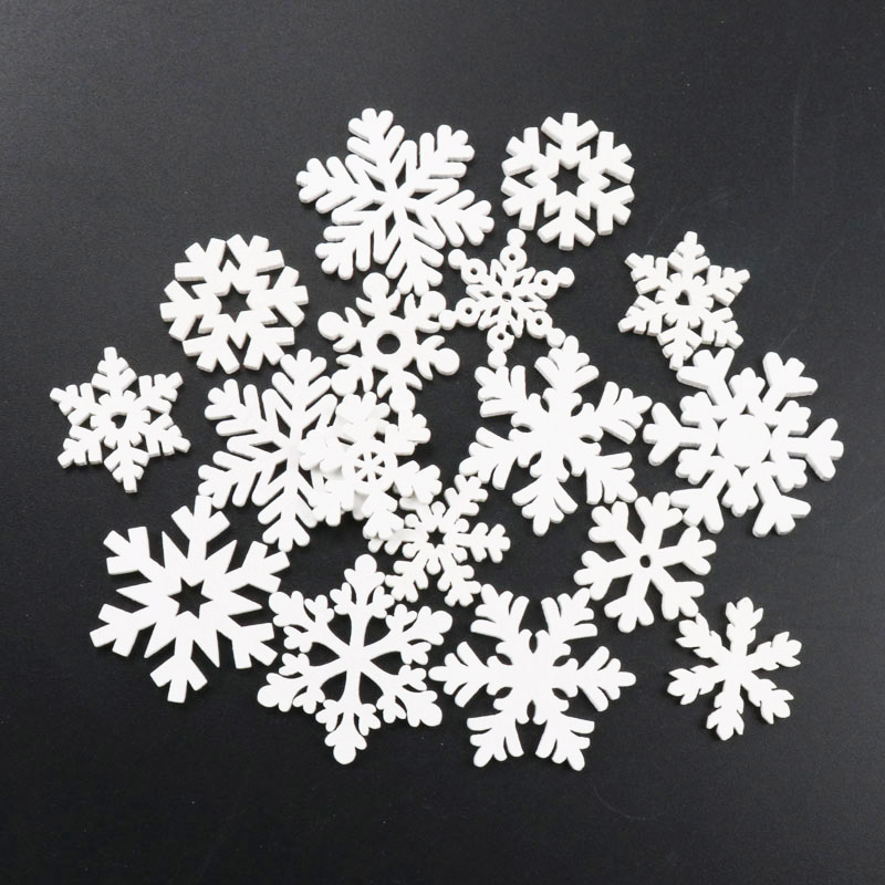 20Pcs Wooden Christmas Snowfla - Embellishments For Scrapbooking review and price