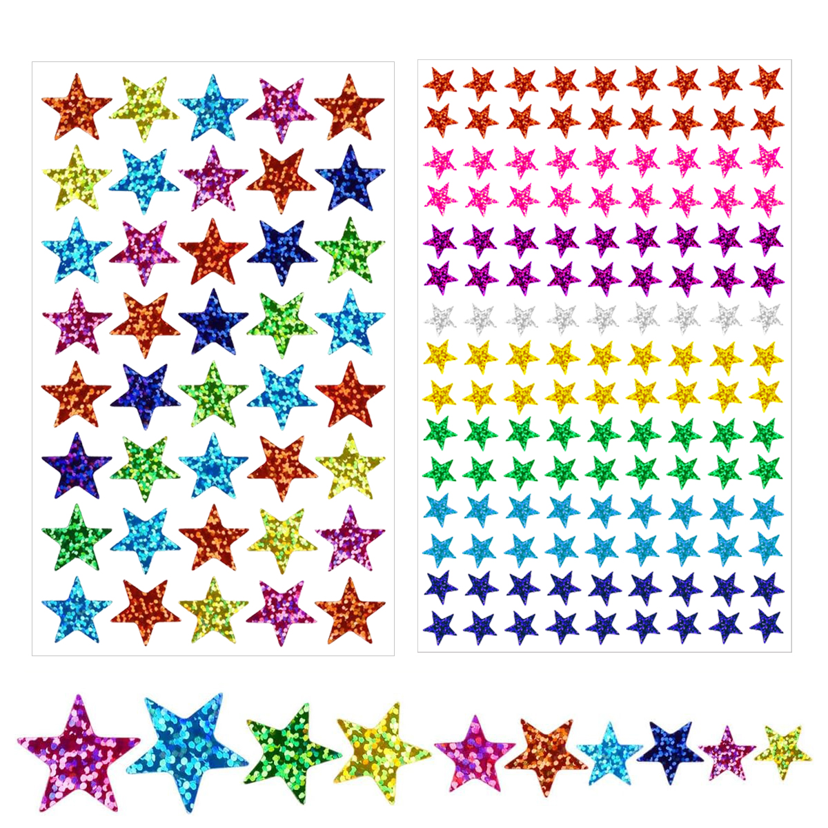 25 sheets Star Stickers 2040pc - Glitter Vinyl Roll review and price
