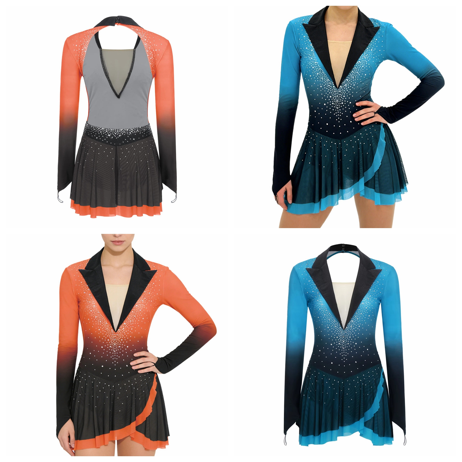Womens Sheer Mesh Gymnastics B - Rhinestone Banding Trim review and price