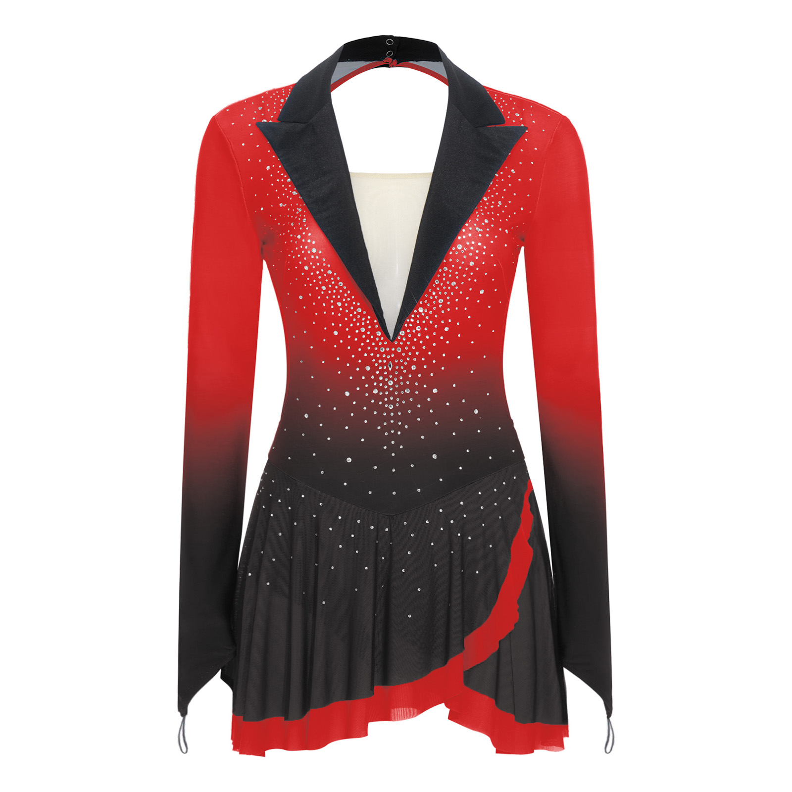 Womens Sheer Mesh Gymnastics B - Rhinestone Banding Trim review and price