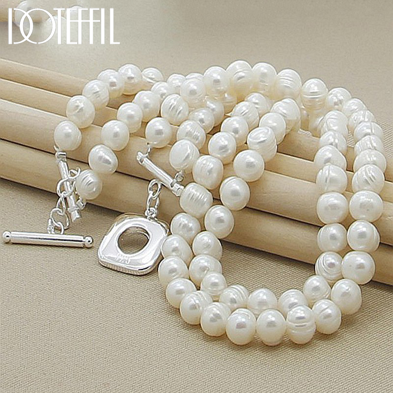 DOTEFFIL 8mm Double White Natu - Pearl Trim Chain review and price