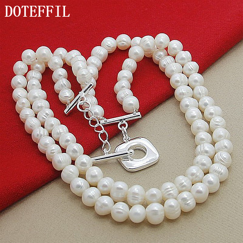 DOTEFFIL 8mm Double White Natu - Pearl Trim Chain review and price
