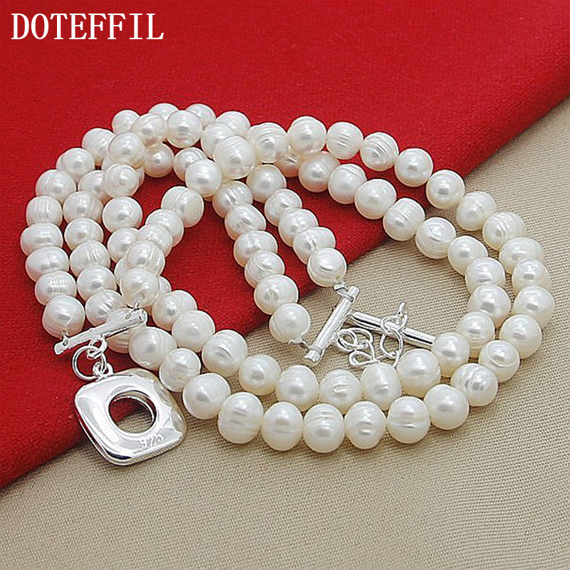 DOTEFFIL 8mm Double White Natu - Pearl Trim Chain review and price