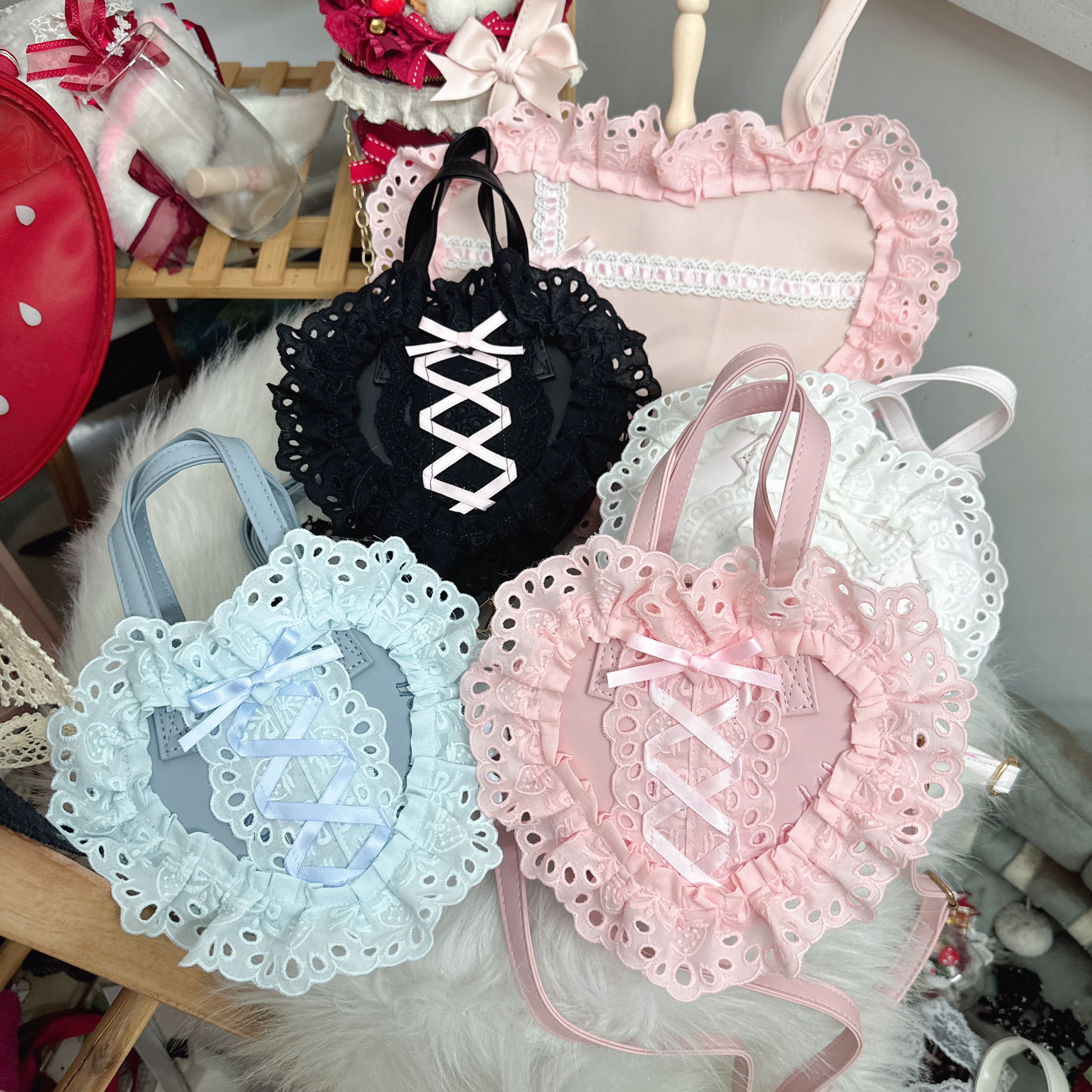 Japanese Daily Out Dating Loli - Lace Ribbon Trim review and price