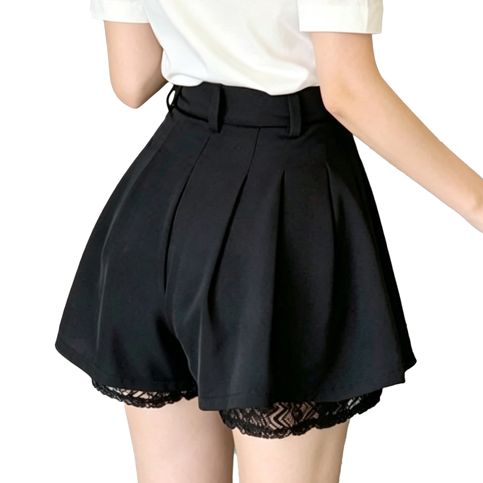 Women Casual High Waist Tailor - Elastic Lace Trim review and price