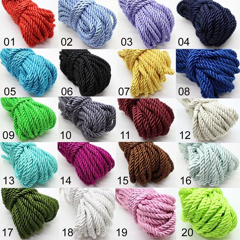 5/10M Silk Rope 3-Ply Braided  - Cord Trim Twisted review and price