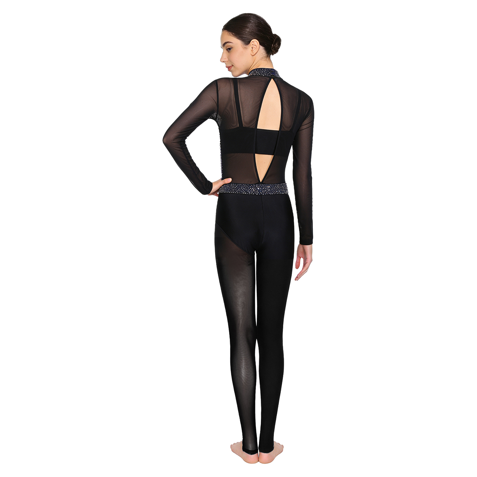 Womens One Piece Jumpsuits Lon - Rhinestone Banding Trim review and price