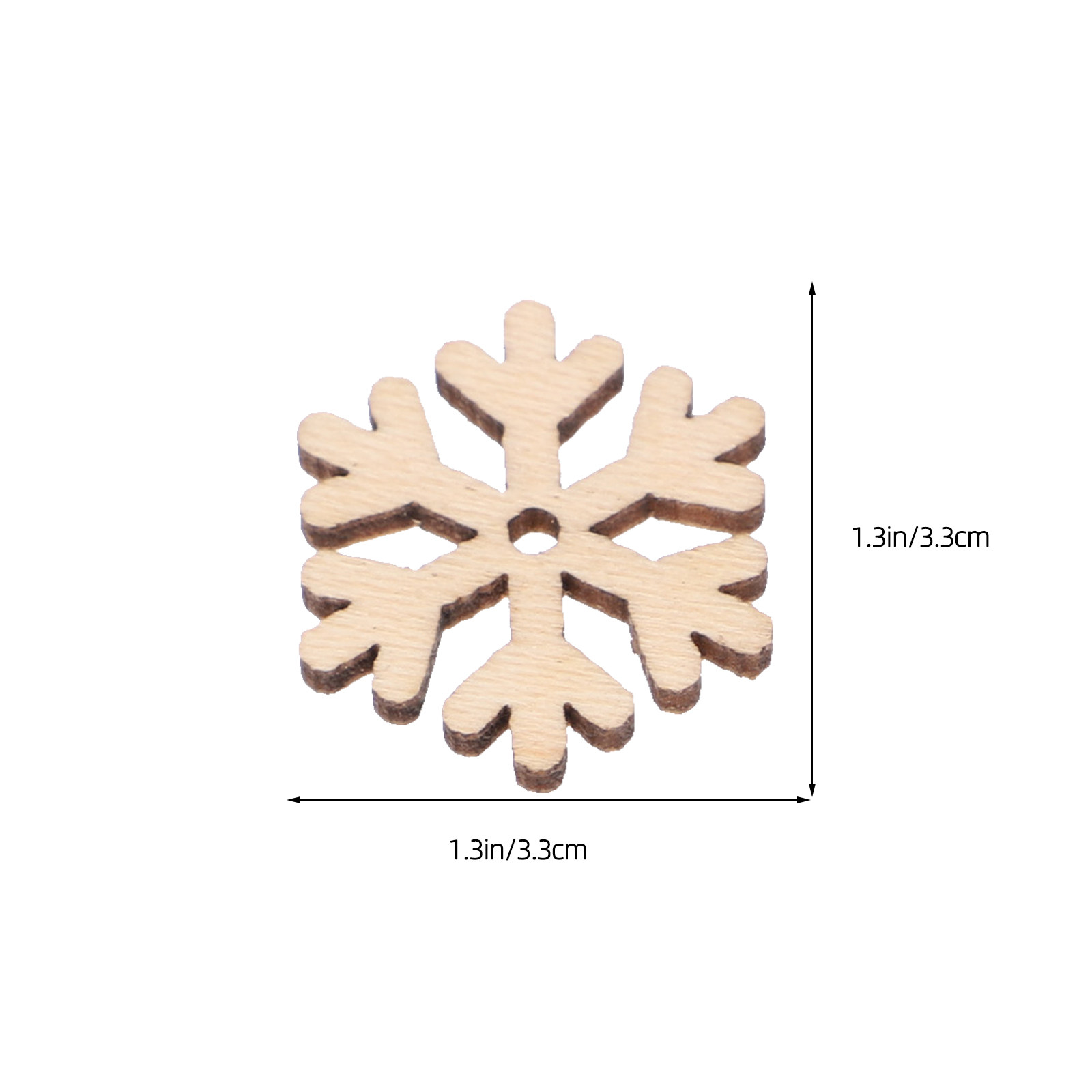 100Pcs Mini Wood Snowflake Cut - Christmas Craft Embellishment review and price