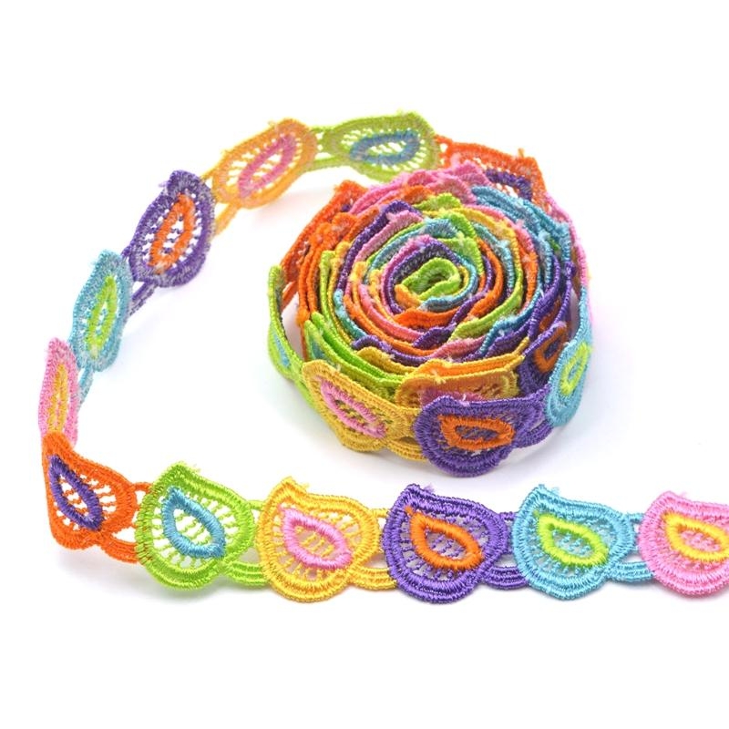 R1WE 15 Yards 2.5cm Colorful H - Lace Ribbon Trim review and price