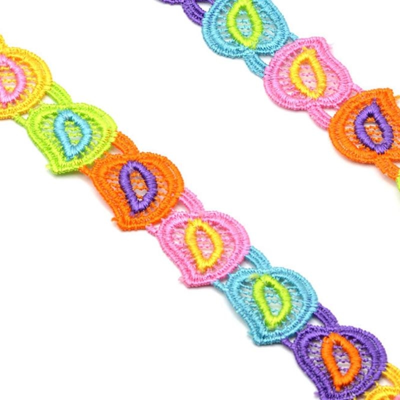 R1WE 15 Yards 2.5cm Colorful H - Lace Ribbon Trim review and price