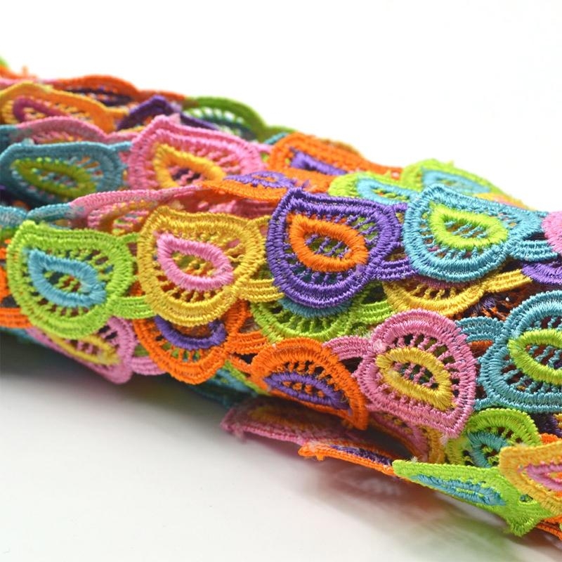 R1WE 15 Yards 2.5cm Colorful H - Lace Ribbon Trim review and price