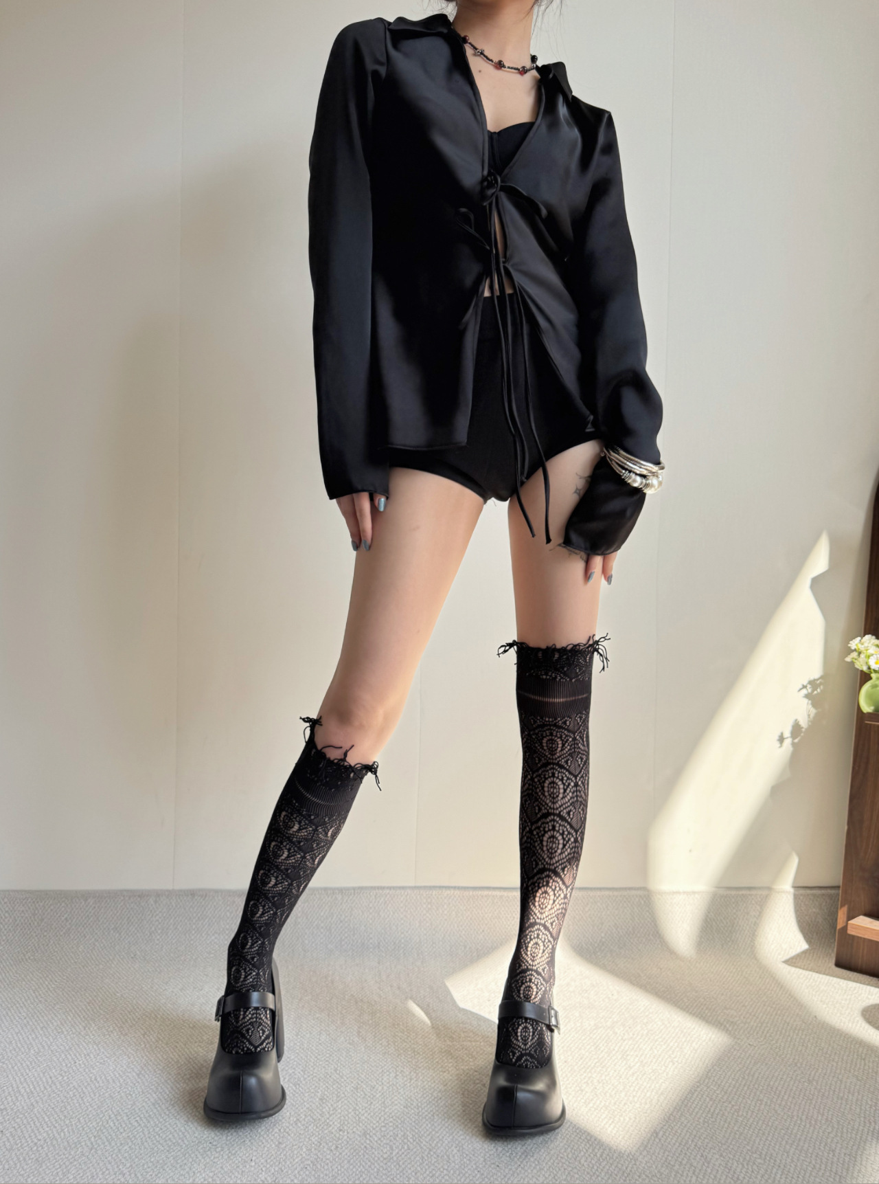 New Fishnet Stockings Women's  - Tassel Fringe Trim review and price