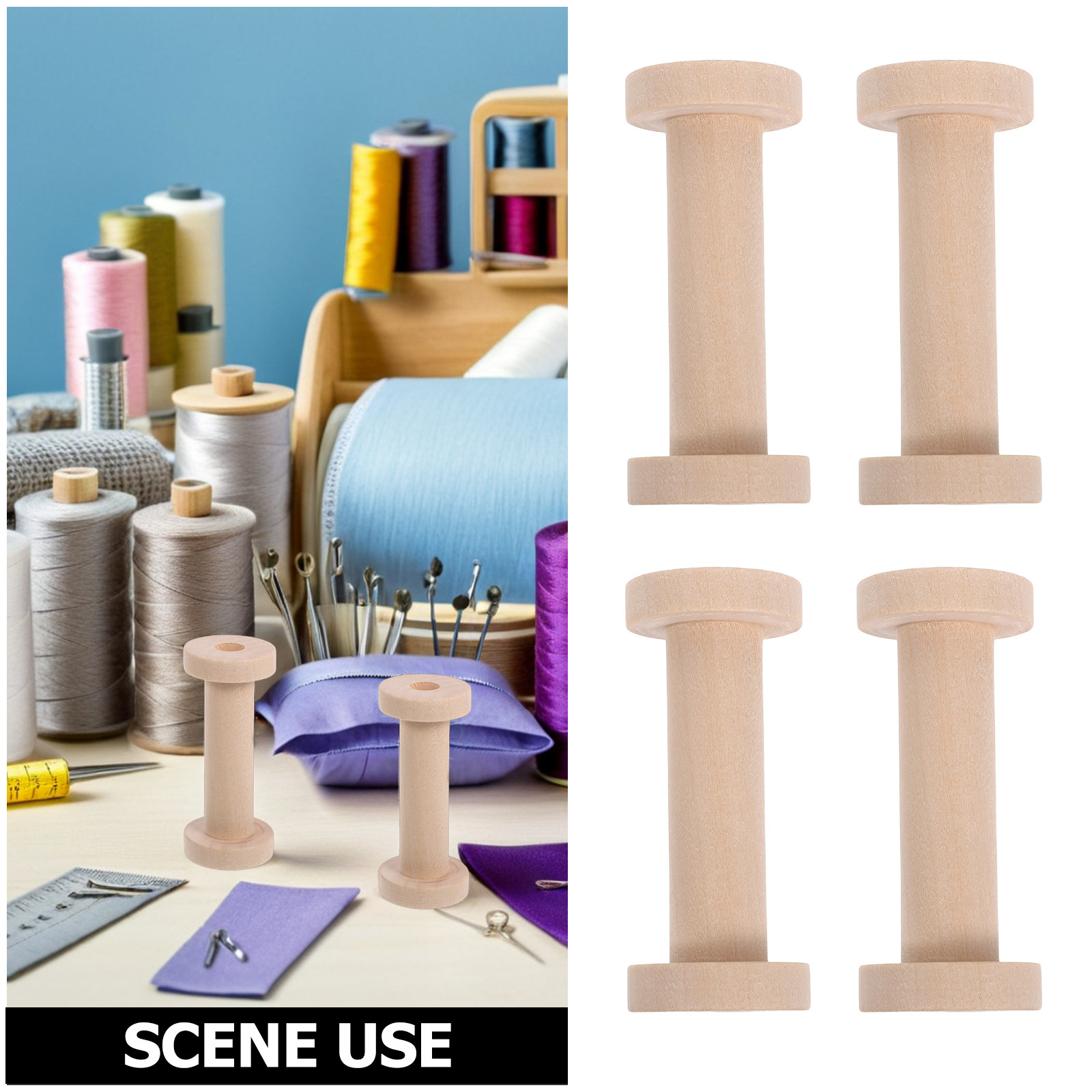 15Pcs Vintage Wooden Spools Em - Embroidery Craft review and price