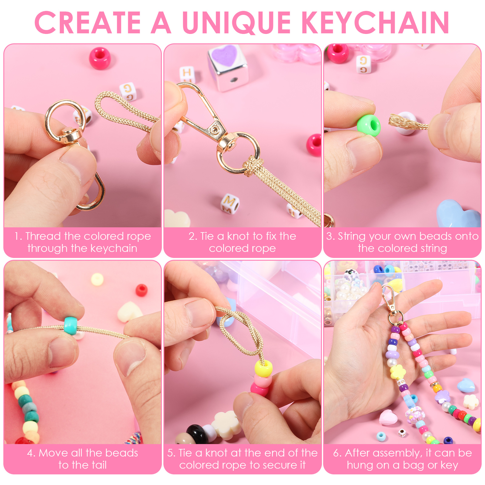 421PCS Beaded Keychain Making  - Embellishment Crafts review and price