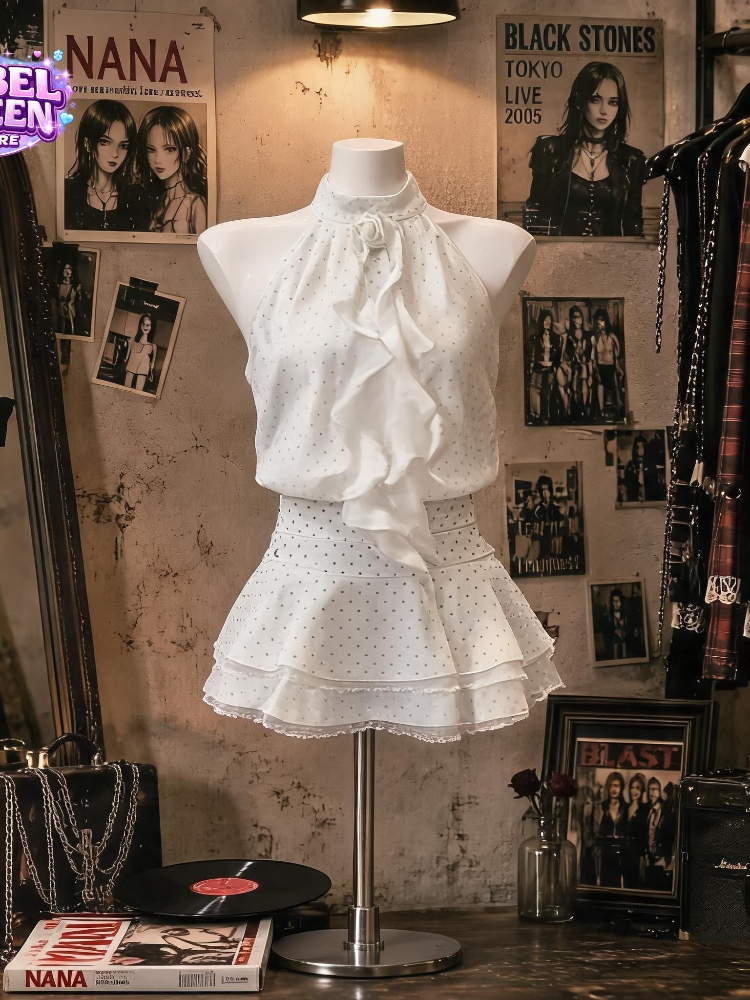 French Sweet Polka Dot 2 Piece - Elastic Lace Trim review and price