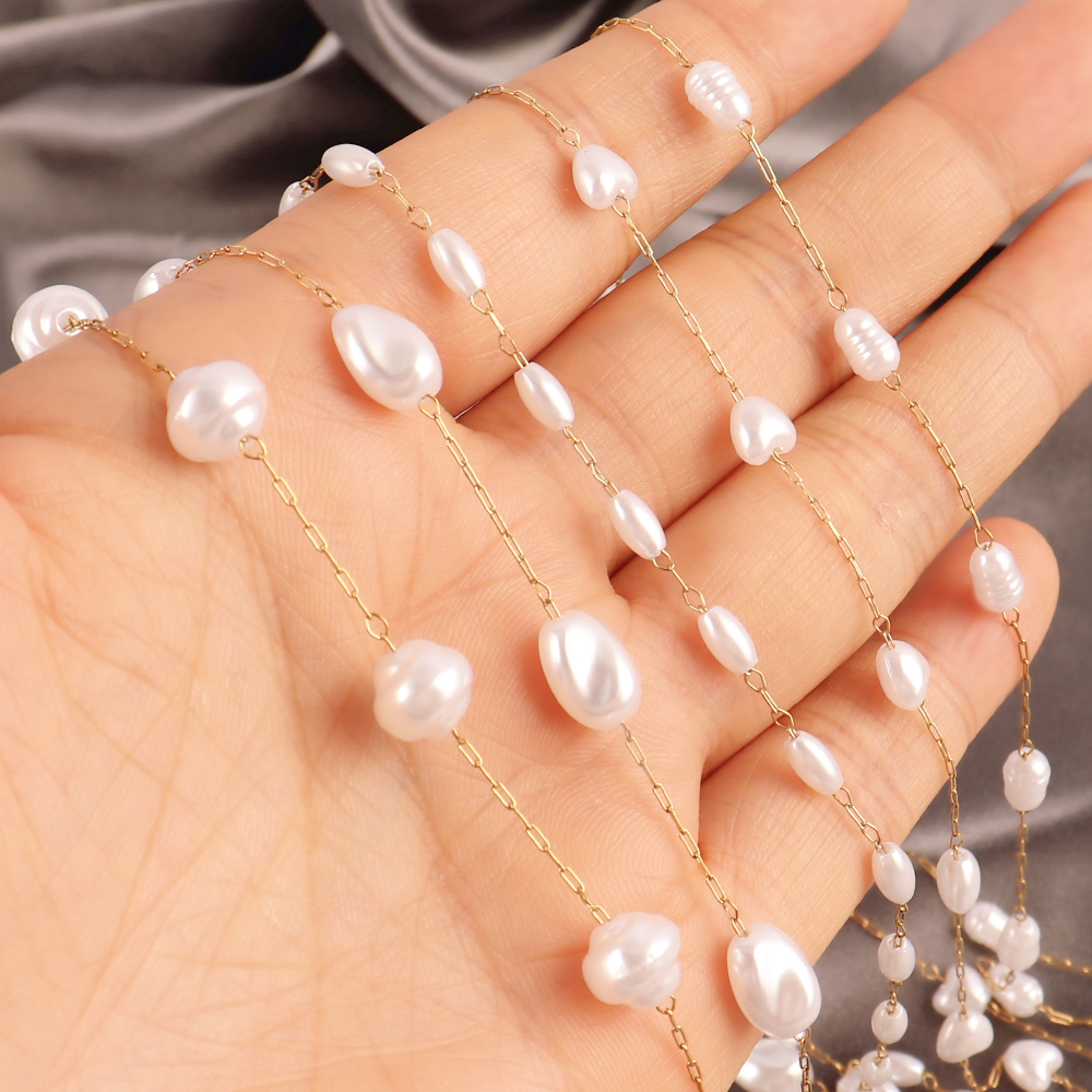 1Meters Stainless Steel Chain  - Pearl Trim Chain review and price