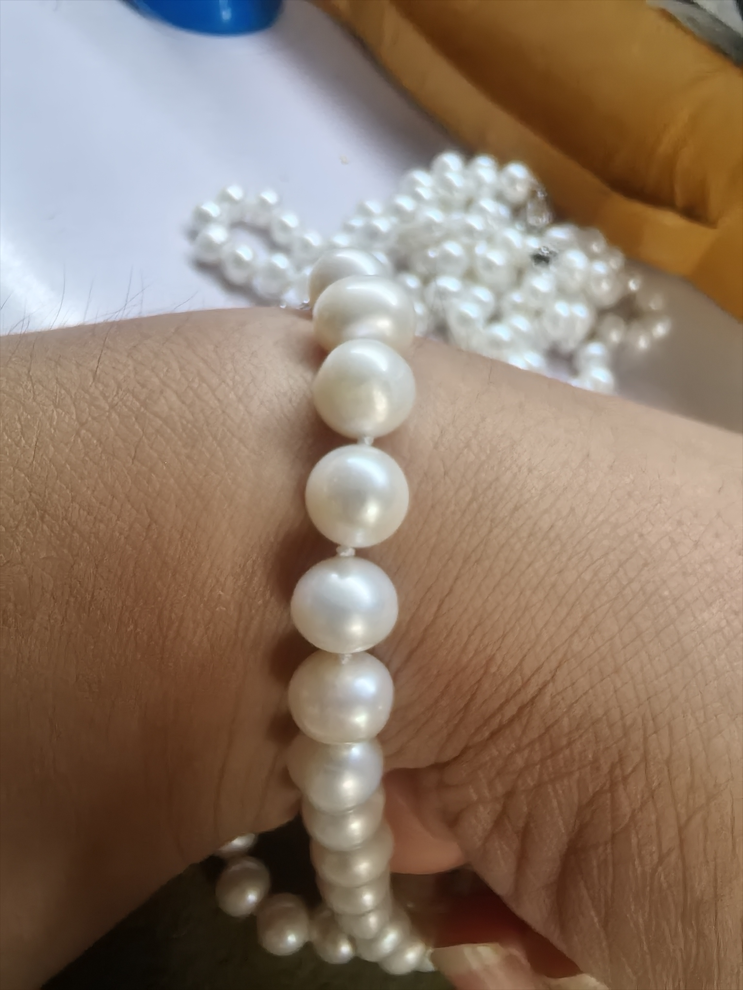 Natural Pearl Necklace Akoya A - Pearl Trim Chain review and price