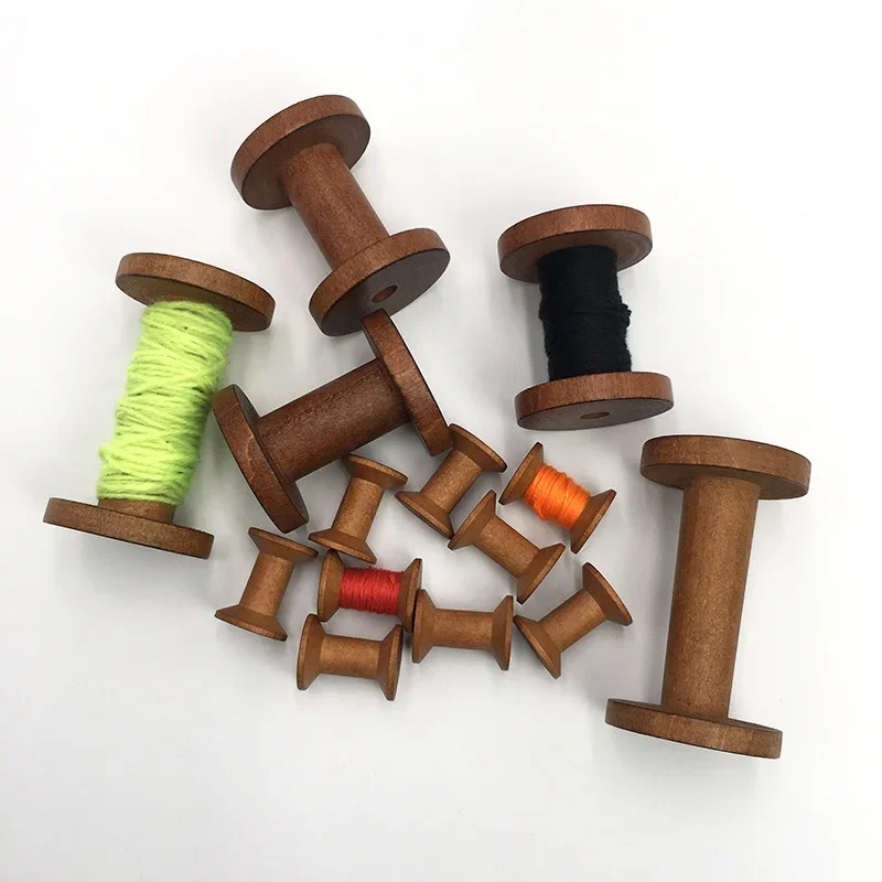 1Pc Brown Big Wood Empty Spool - Organza Ribbon Spool review and price