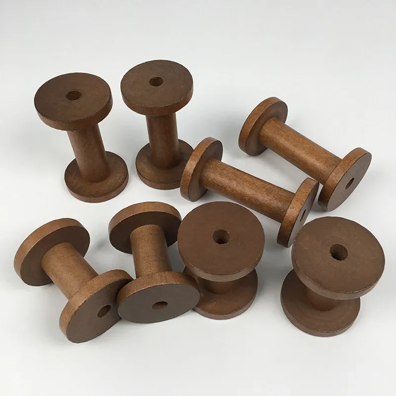 1Pc Brown Big Wood Empty Spool - Organza Ribbon Spool review and price