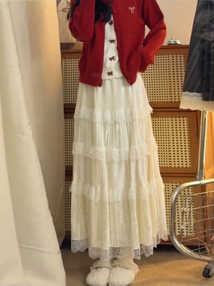 High Waist Half Skirt Elastic  - Elastic Lace Trim review and price