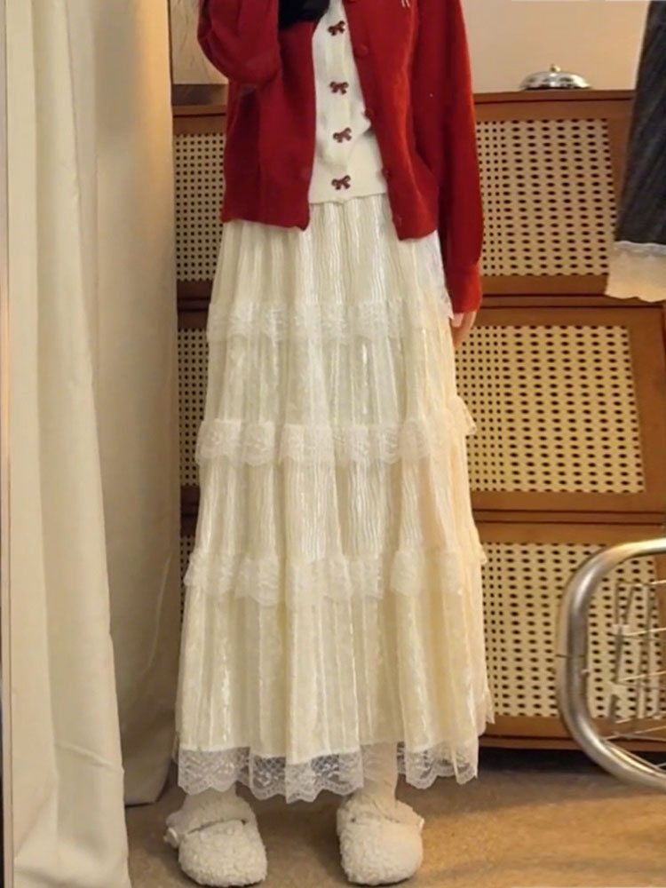 High Waist Half Skirt Elastic  - Elastic Lace Trim review and price