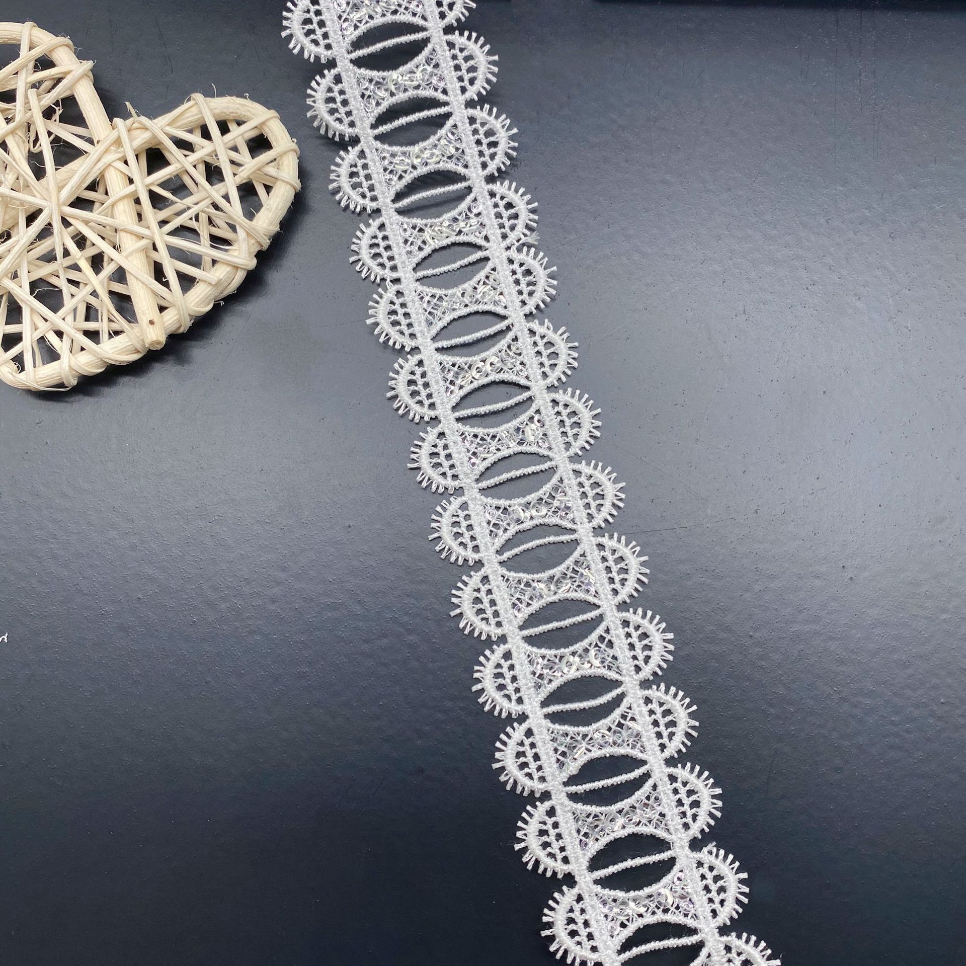 Hollow Wearable Sequins Ribbon - Lace Ribbon Trim review and price