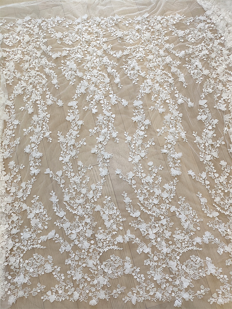 Ivory 3D Floral Hand Beaded La - Embellish Craft review and price