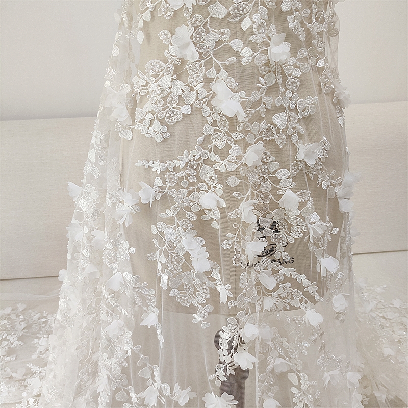 Ivory 3D Floral Hand Beaded La - Embellish Craft review and price