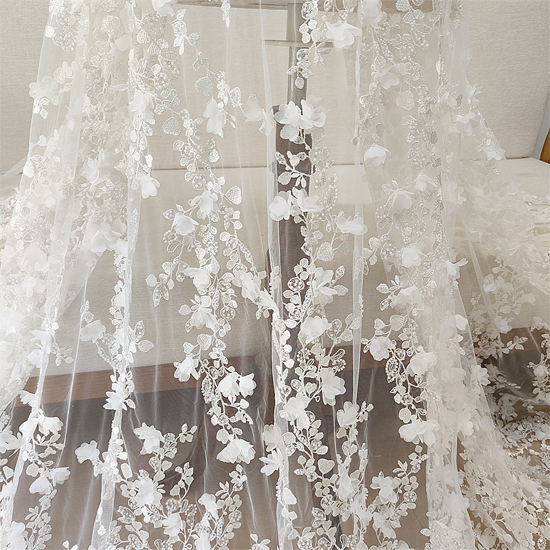 Ivory 3D Floral Hand Beaded La - Embellish Craft review and price