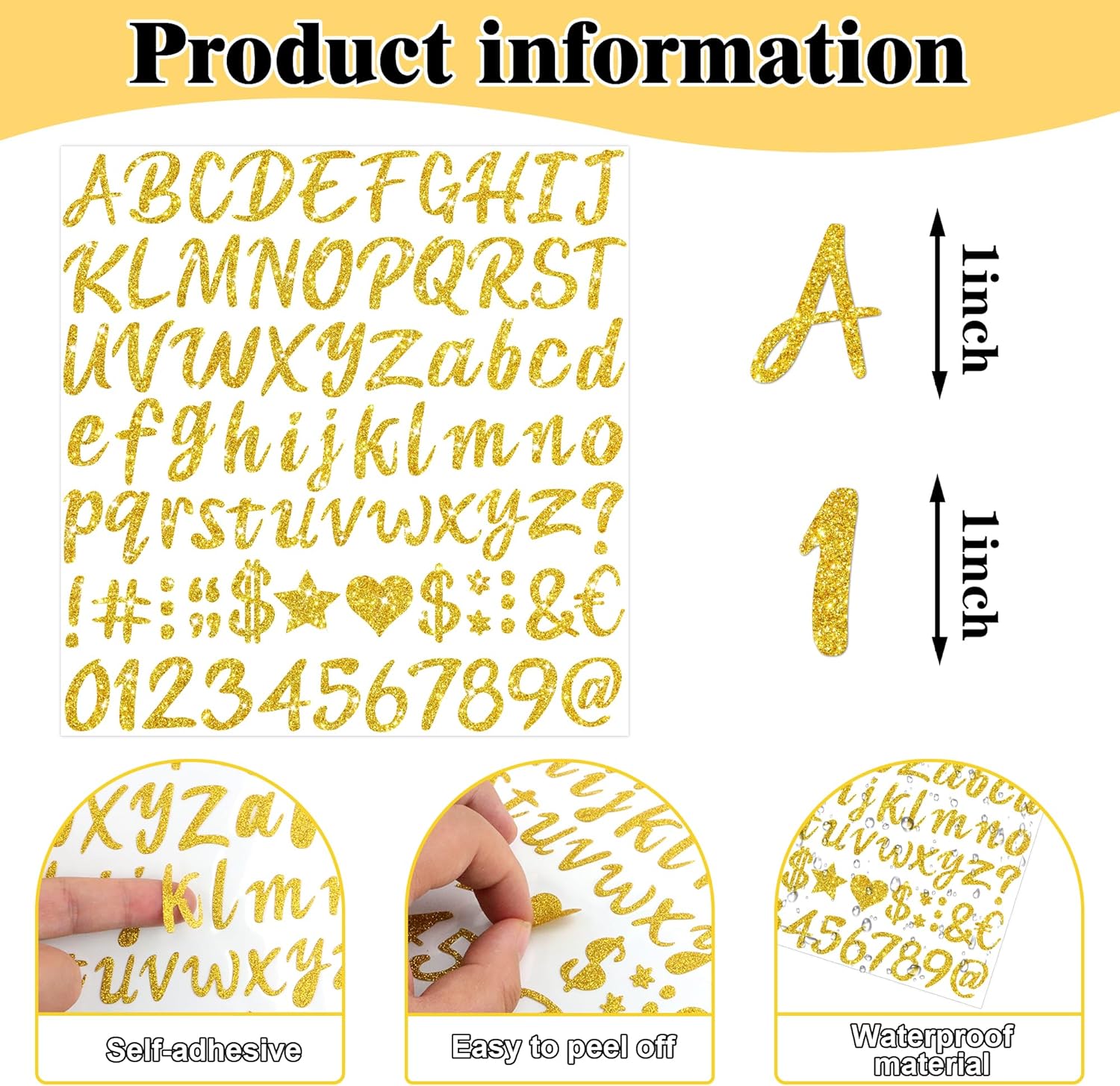 664 Pcs/8Sheets Gold Glitter A - Glitter Vinyl Roll review and price